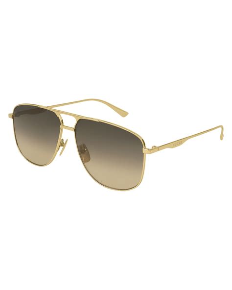 Metal Pilot Sunglasses in Gold .